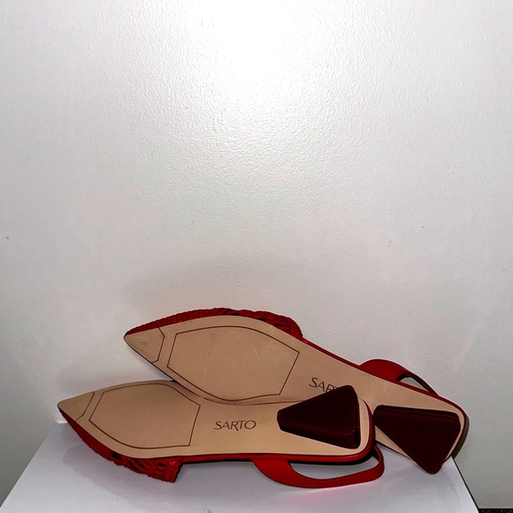SARTO Braided Red Slingback Sandals Sz 8 NWOT - Picture 6 of 6